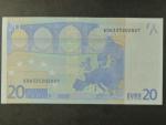 20 Euro 2002 s.E, Slovensko, podpis Jeana-Clauda Tricheta, R028 tiskárna Bundesdruckerei, Německo 