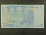 20 Euro 2002 s.M, Portugalsko, podpis Jeana-Clauda Tricheta, U023 tiskárna  Valora - Banco de Portugalsko, Portugalsko