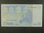 20 Euro 2002 s.S, Itálie, podpis Jeana-Clauda Tricheta, J020 tiskárna Istituto Poligrafico e Zecca dello Stato, Itálie