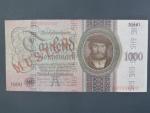 Německo, 1000 RM 1924 série A, podtiskové písmeno A anulát s přetiskem  MUSTER a perf. BNB, Baj. D9, Ro. 172a, Grab. DEU-178