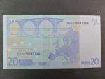 20 Euro 2002 s.U, Francie, podpis Jeana-Clauda Tricheta, L030 tiskárna Banque de France, Francie