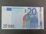 20 Euro 2002 s.U, Francie, podpis Jeana-Clauda Tricheta, L034 tiskárna Banque de France, Francie