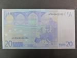 20 Euro 2002 s.U, Francie, podpis Jeana-Clauda Tricheta, L045 tiskárna Banque de France, Francie