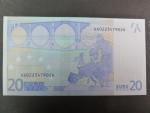 20 Euro 2002 s.U, Francie, podpis Jeana-Clauda Tricheta, L052 tiskárna Banque de France, Francie
