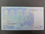 20 Euro 2002 s.U, Francie, podpis Jeana-Clauda Tricheta, L055 tiskárna Banque de France, Francie
