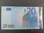 20 Euro 2002 s.U, Francie, podpis Jeana-Clauda Tricheta, L057 tiskárna Banque de France, Francie