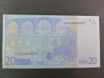 20 Euro 2002 s.U, Francie, podpis Jeana-Clauda Tricheta, L061 tiskárna Banque de France, Francie