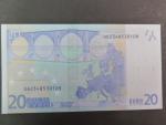 20 Euro 2002 s.U, Francie, podpis Jeana-Clauda Tricheta, L062 tiskárna Banque de France, Francie