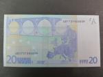20 Euro 2002 s.U, Francie, podpis Willema F. Duisenberga, L025 tiskárna Banque de France, Francie