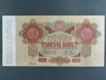 50 Kč 15.4.1919 série 0059 úzké číslice, odborně reparovaná