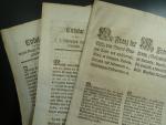 cirkulář z c.k. českého zemského Gubernia z 19.8.1808 včetně formuláře 5 Gulden 1.6.1806 a z 23.7.1806 formuláře 25, 50/100 Gulden 1.6.1806 a z 14.3.1808 formuláře 10/500 Gulden 1.6.1806, Ri. 39 - 44 