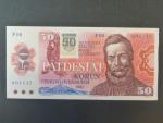 50 Sk/Kčs 1987 s. F 06 kolkovaná, sériová čísla blíž u sebe, Baj. SK2a