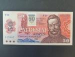 50 Sk/Kčs 1987 s. F 20 kolkovaná, sériová čísla blíž u sebe, Baj. SK2a