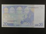 20 Euro 2002 s.U, Francie, podpis Jeana-Clauda Tricheta, L066 tiskárna Banque de France, Francie
