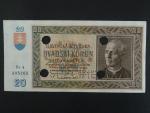20 Ks 15.9.1939 serie Bc 4, perf. SPECIMEN + 4x skartační otvor