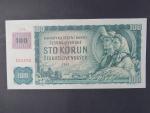 100 Kč 1961 s. C 04, kolek, vodoznaková výztuž na rubu