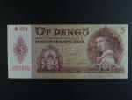 Maďarsko, 5 Pengö 25.10.1939 série A 074, Pi. 106, Ba. H4