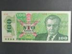 100 Kčs 1989 s. A 38, vzácně se vyskytující vysoká série