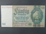 Německo, 50 RM 1933 série T, mírové vydání, podtiskové písmeno F, Ba. D 6c
