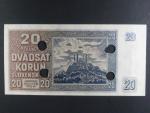 20 Ks 15.9.1939 serie Fe 60 perf. SPECIMEN dole + 4x skart. otvory