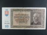 20 Ks 1939 série Cb 54 perf. SPECIMEN nahoře