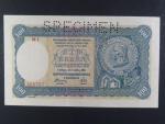 100 Ks 7.10.1940 II.vydání, série M 1 perf. SPECIMEN nahoře