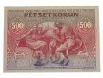 500 Kčs 1919 novotisk vydaný STC pro město Ivančice ke 160.výročí narození Alfonse Muchy v Ivančicích, (SÉRIE 000001-000100)