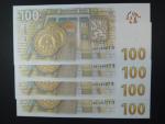 Pamětní tisk z nevydaného oceněného návrhu 100 Kč 2019 série A01, B01, C01, D01 od Karla Zemana k 100.výročí budování české měny, motiv s Rašínem, sada 4 kusů, dárkový obal, náklad 2000ks
