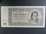 1000 Kčs 16.5.1945 série B 11, perf. 3md nad sebou