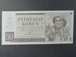 50 Kčs 29.8.1950, série A 21, perforace 3md do obloučku