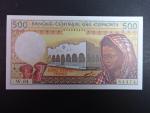 KOMORSKÉ OSTROVY, 500 Francs b.d., BNB. B301c