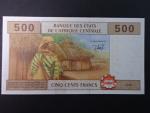 STŘEDOAFRICKÉ STÁTY-KONGO, 500 Francs 2002 T, BNB. B106Ta