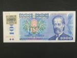 1000 Kč 1985/1993 série C 72, kolek lepený
