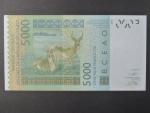 ZÁPADNÍ AFRIKA, MALI, 5000 Francs 2012 D, BNB. B123Dl