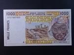 ZÁPADNÍ AFRIKA, POBŘEŽÍ SLONOVINY, 1000 Francs 1997 A, BNB. B116Ag