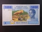STŘEDOAFRICKÉ STÁTY-KONGO, 1000 Francs 2002 T, BNB. B107Ta