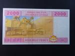STŘEDOAFRICKÉ STÁTY-KONGO, 2000 Francs 2002 T, BNB. B108Tb