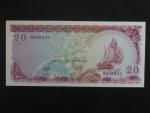 MALEDIVY, 20 Rufiyaa 1987, BNB. B204b, Pi.12