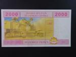 STŘEDOAFRICKÉ STÁTY-GABON, 2000 Francs 2002 A, BNB. B108Aa