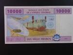 STŘEDOAFRICKÉ STÁTY-ČAD, 10000 Francs 2002 C, BNB. B110Ca