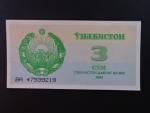 UZBEKISTÁN, 3 Som 1992, BNB. B102a, Pi. 62