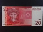 KYRGYSTÁN, 20 Som 2009 série ZZ Replacement, BNB. B220az, Pi. 24