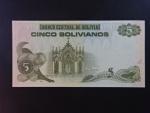 BOLÍVIE, 5 Bolivianos 1986, BNB. B401a, Pi. 217