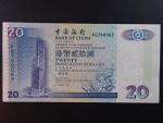 HONG KONG, Bank of China 20 Dollars 1998, BNB. B906c, Pi. 329