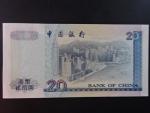 HONG KONG, Bank of China 20 Dollars 1998, BNB. B906c, Pi. 329