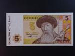 KAZACHSTÁN, 5 Tenge 1995, BNB. B109b, Pi. 9