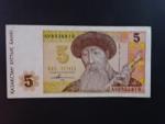 KAZACHSTÁN, 5 Tenge 1995 s kulatým raz., BNB. B109b, Pi. 9