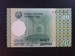 TÁDŽIKISTÁN, 20 Diram 1999, BNB. B203a, Pi. 12