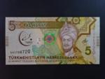 TURKMENISTÁN, 5 Manat 2017, BNB. B229a, Pi. 37