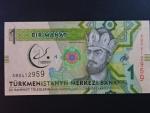 TURKMENISTÁN, 1 Manat 2017, BNB. B228a, Pi. 36